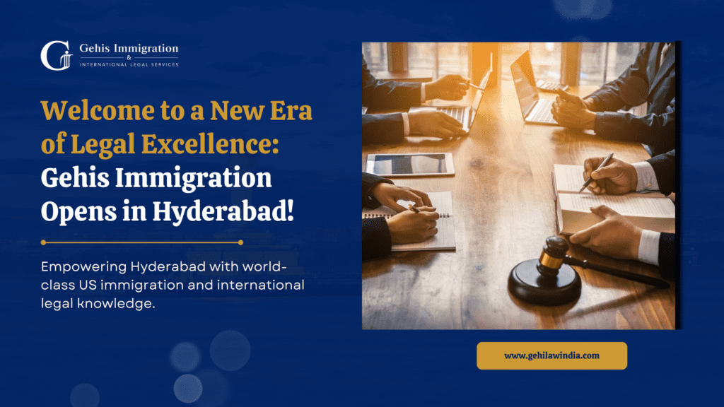 Gehi Law India banner titled “Welcome to a New Era of Legal Excellence”